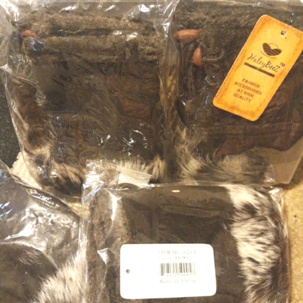 DARK BROWN Fashion Fingerless Gloves